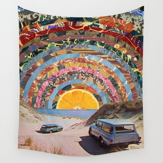 Orange sunset Wall Tapestry