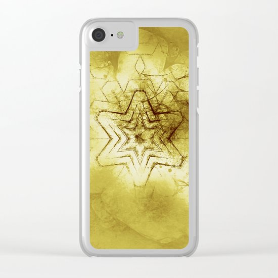 Star mandala in gold Clear iPhone Case