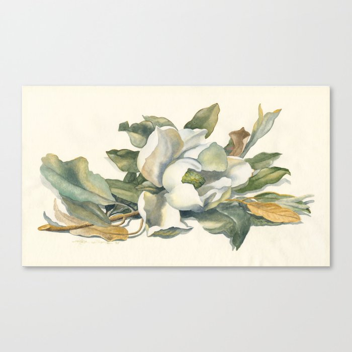 Paper Magnolia Canvas Print