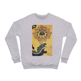 Blue Gold Antique Persian Carpet Print Crewneck Sweatshirt