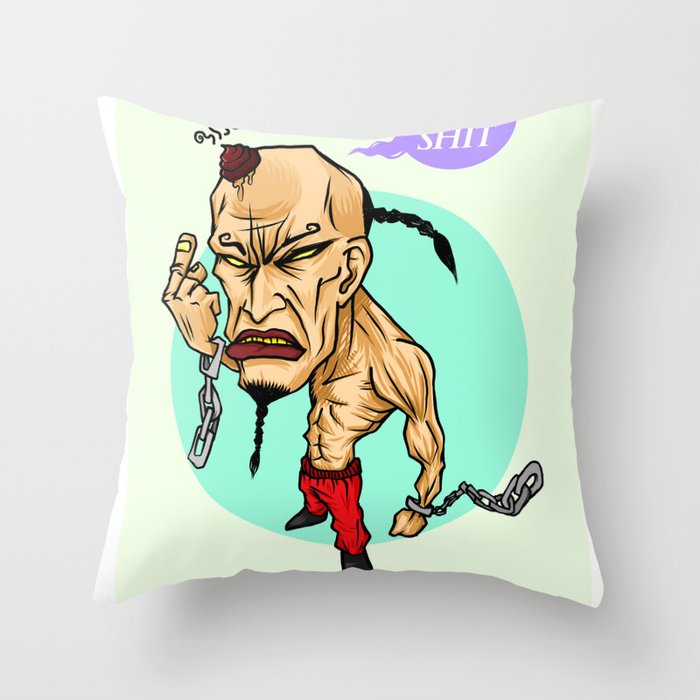 angry guy Throw Pillow