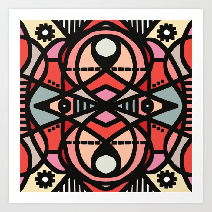 African Pattern Study #5 Art Print