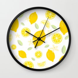 Lemon Blossom Wall Clock