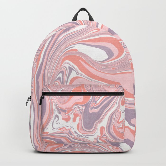 Marble print deals backpack