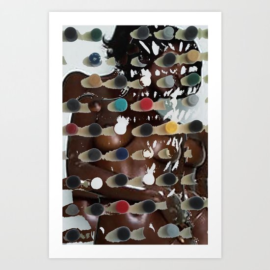 NUDE IN DOTS 3 Art Print