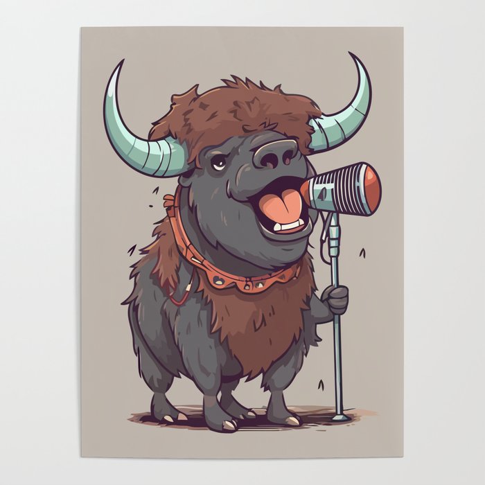 Buffalo Singing Poster