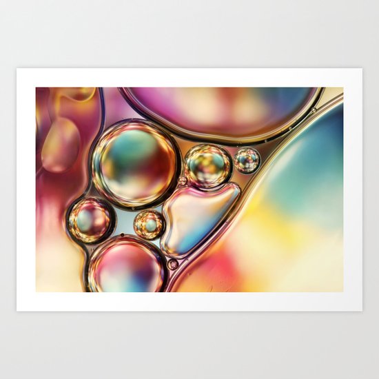 Bright & Bold Bubble Abstract Art Print