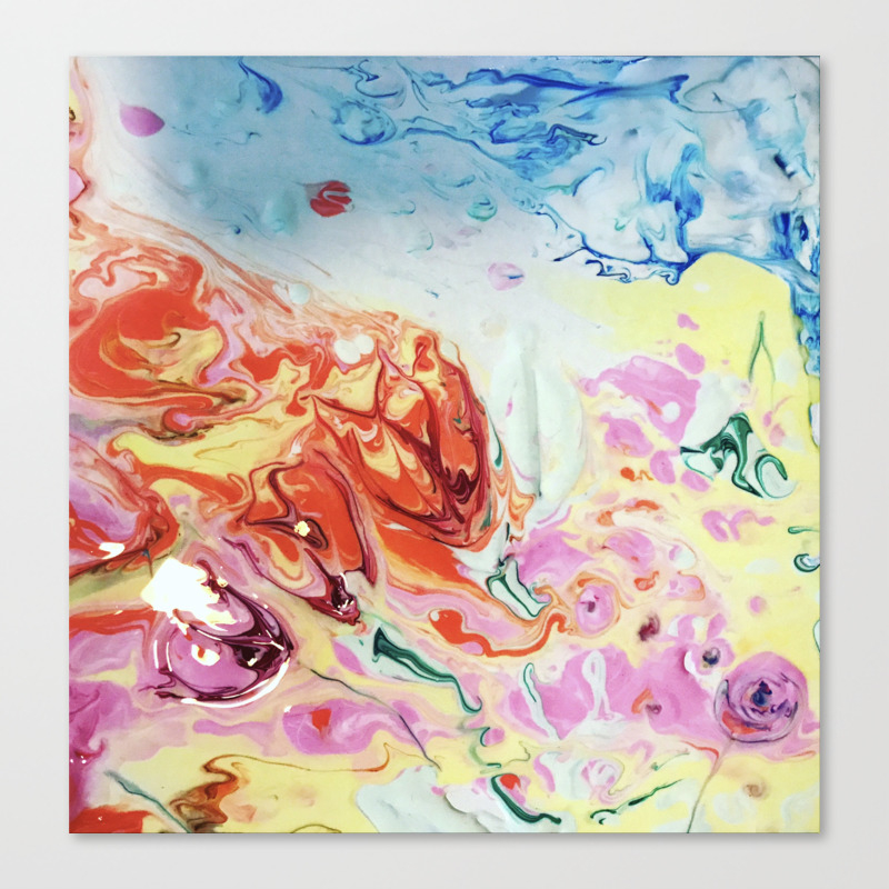 Abstract Flowers Blasted With Water Canvas Print By Rolexus Society6
