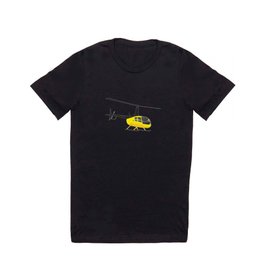 Light Black and Yellow Helicopter T Shirt