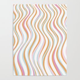 pastel waves Poster