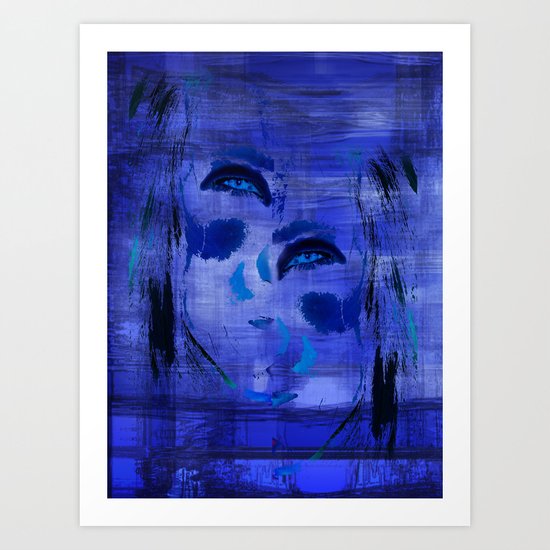 Blue Woman 2 Art Print