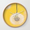Whishes on yellow Wall Clock