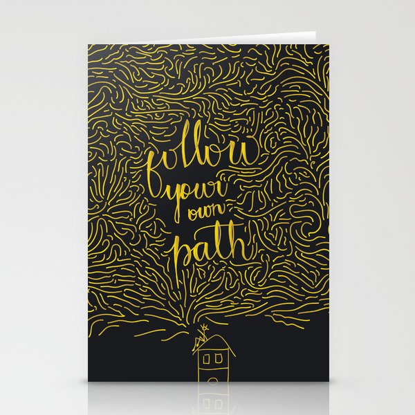 Follow your own path Stationery Cards
