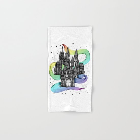 Super Magic Rainbow Dream Castle Hand & Bath Towel