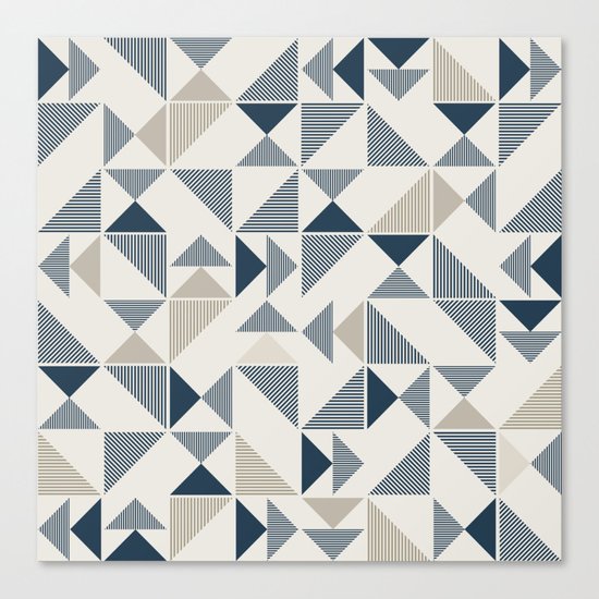 Abstract Geometric Triangle Pattern Canvas Print