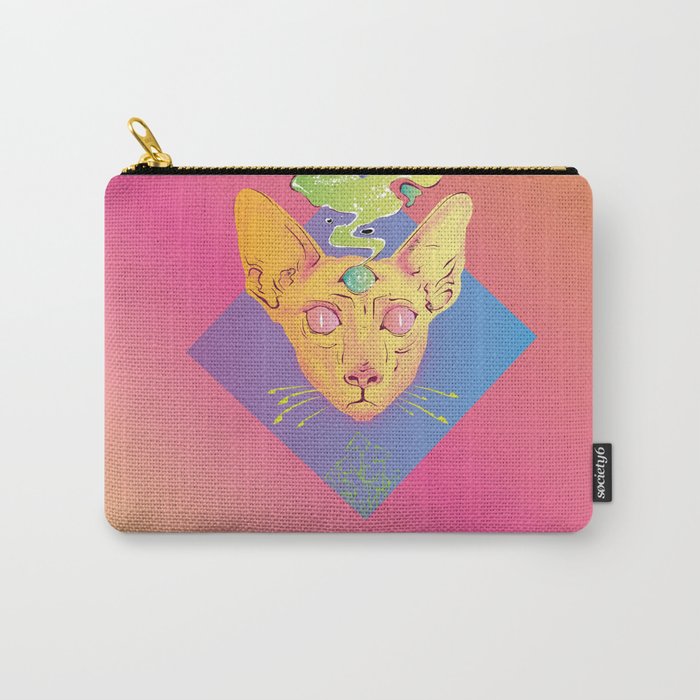 Psichedelic cat Carry-All Pouch