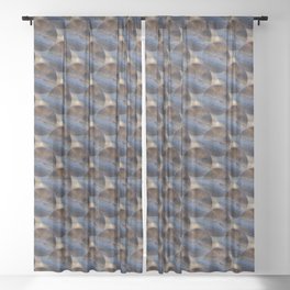 Stars: Voyage (An Abstract Space Design) Sheer Curtain