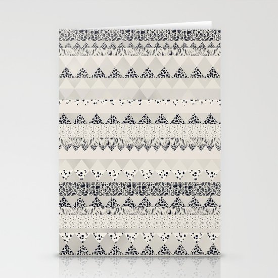 MONOTONE GEOMETRIC ANIMAL PRINT Stationery Cards