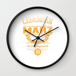 Legenden wurden im März 2004 geboren 18. Geburtstag Wall Clock