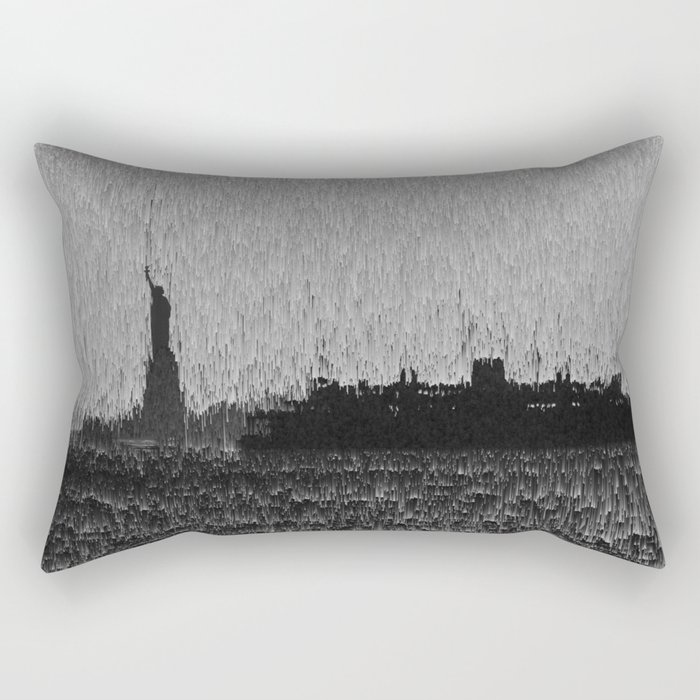 Statue of Liberty in New York City black and white Rectangular Pillow