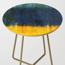 Golden hour by the lake - Abstract Side Table