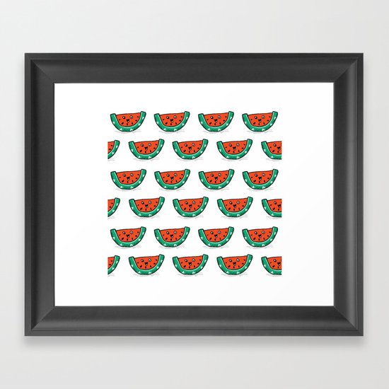 Watermelon Print Framed Art Print