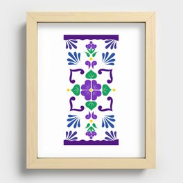 Purple 1, Framed Talavera Flower Recessed Framed Print