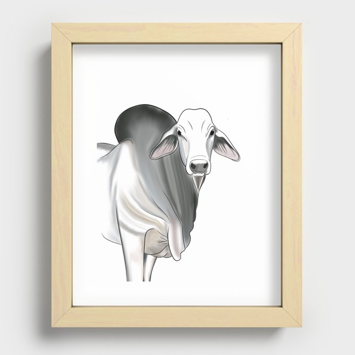 Brahmer Bull Recessed Framed Print