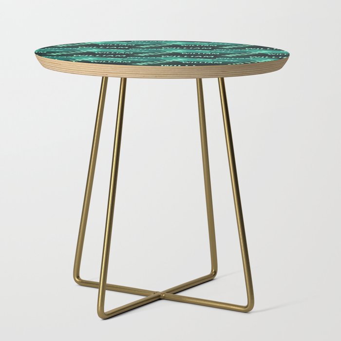  pattern with the name William in blue colors and watercolor texture Side Table