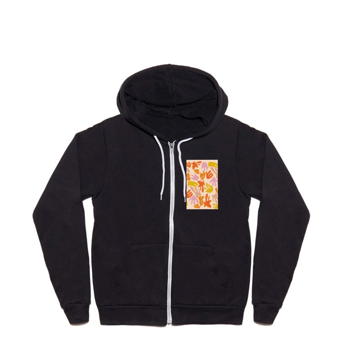 Retro Midcentury Seaweed Full Zip Hoodie