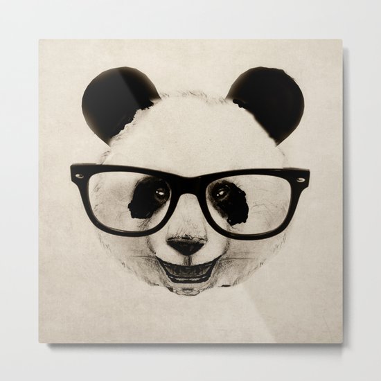 Panda Head Too Metal Print