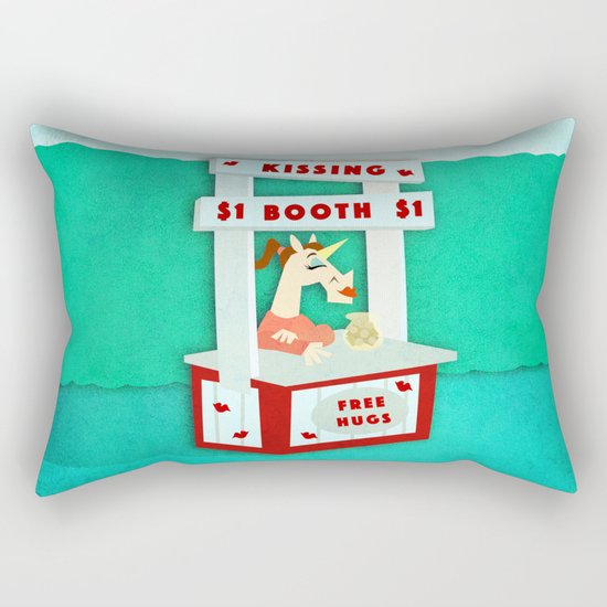 Kissing Booth Unicorn Rectangular Pillow