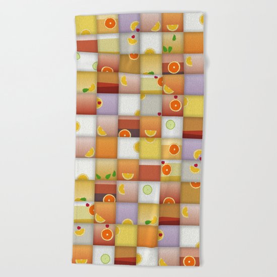 cocktail squares Beach Towel