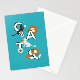 Spring cats Stationery Card