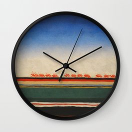 The Red Cavalry By Kazimir Malevich Wall Clock