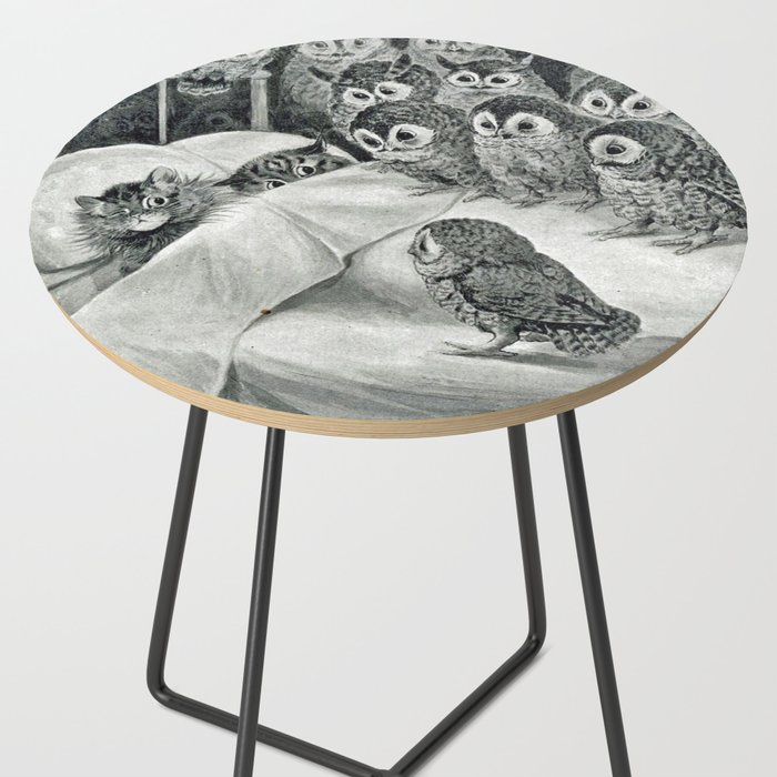 Louis Wain Cat Nightmare Owl Bird Side Table by ...
