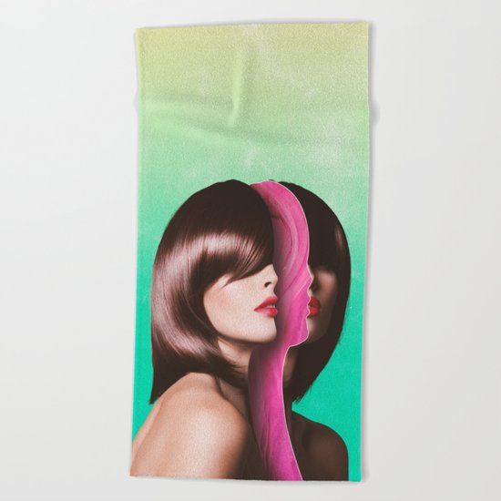 Split Hairs Beach Towel