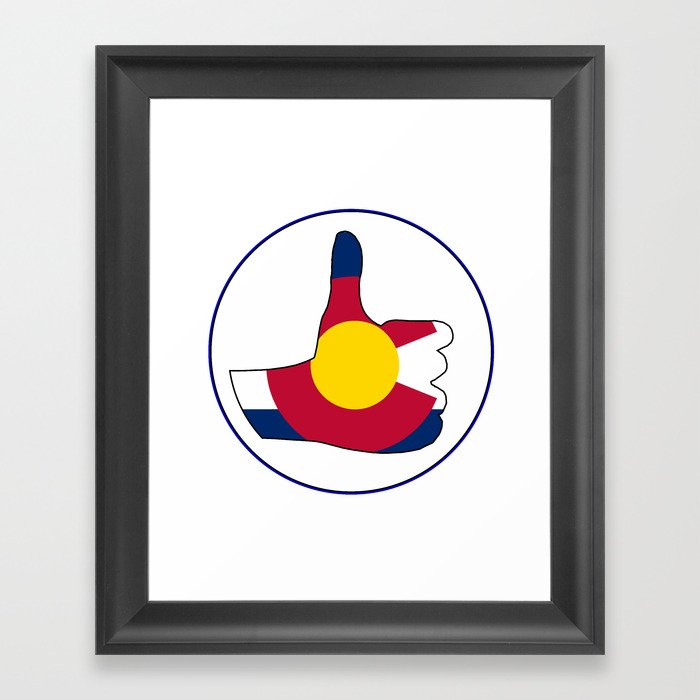 Thumbs Up Colorado Framed Art Print
