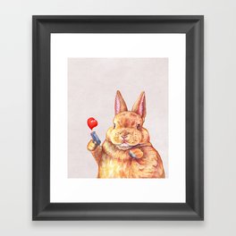 Valentine's Bunny Framed Art Print