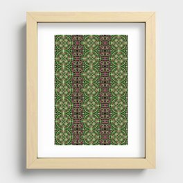 Liquid Light Series 59 ~ Red & Green Abstract Fractal Pattern Recessed Framed Print
