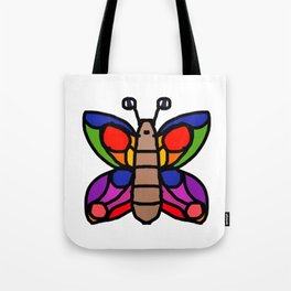 Rainbow Butterfly Tote Bag