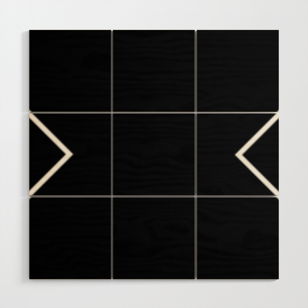 Geo Black White Wood Wall Art by whitttwill