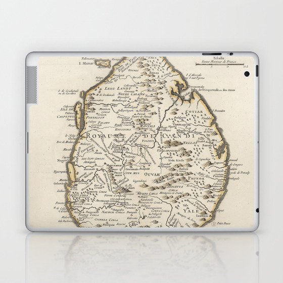 Map of Ceylan-1750 Vintage pictorial map Laptop & iPad Skin