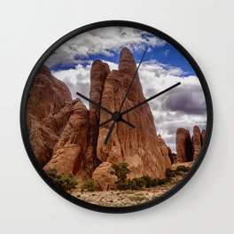 Sandstone Formations in Arches National Park Wall Clock