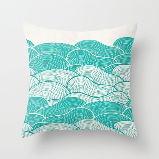 The Calm and Stormy Seas Throw Pillow
