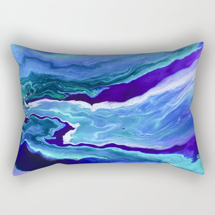 Dreamy Fluid Abstract Painting Rectangular Pillow