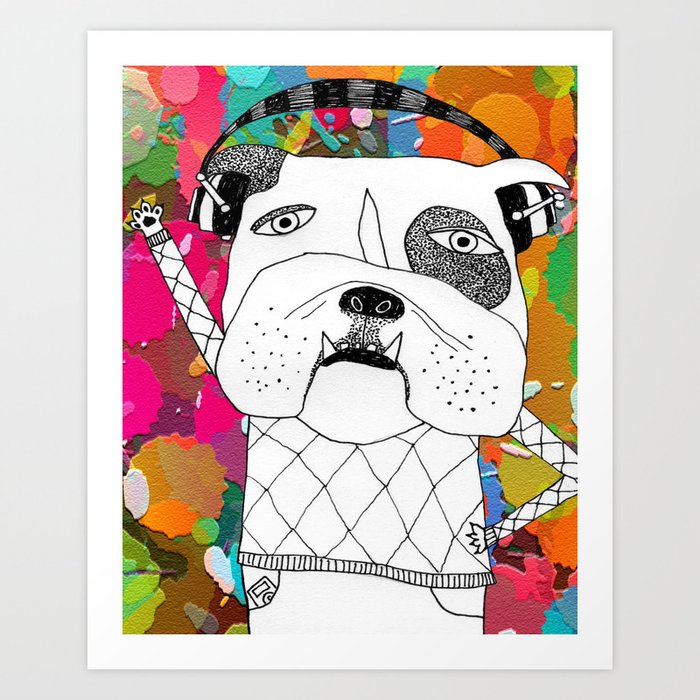 Dog jamz Art Print