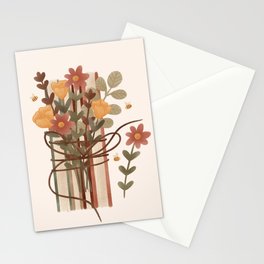 Wildflower on Books Stationery Card