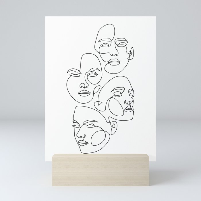 Multiple Face Mini Art Print