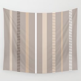 Vertical Stripes Tan Wall Tapestry